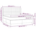 vidaXL Lit à sommier tapissier avec matelas Gris clair 180x200cm Tissu