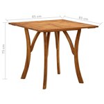 vidaXL Ensemble de salle à manger de jardin 3 Pièces Marron