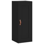 vidaXL Buffet haut Noir 34 5x34x180 cm Bois d'ingénierie