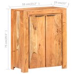 vidaXL Buffet 59x33x75 cm Bois d'acacia massif