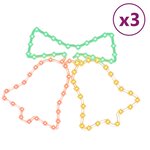 vidaXL Figurines de cloches de Noël avec 72 LED 3 Pièces 50x56 cm