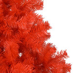 vidaXL Arbre de Noël artificiel pré-éclairé et boules rouge 120 cm PVC