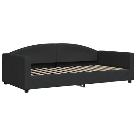 vidaXL Lit de repos noir 100x200 cm tissu