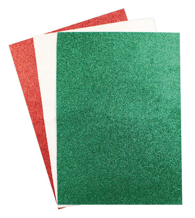 Coupons de tissu adhésif pailletés A5 3 pièces