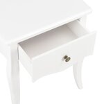 vidaXL Table de chevet Blanc 40 x 30 x 50 cm Bois de pin massif
