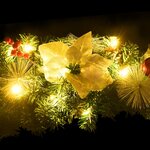 vidaXL Arche de Noël avec lumières LED Vert 90 cm PVC