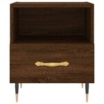 vidaXL Table de chevet chêne marron 40x35x47 5 cm bois d’ingénierie