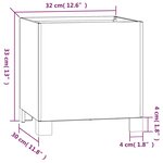 vidaXL Jardinières avec pieds 2 Pièces Rouillé 32x30x33 cm Acier corten