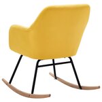 vidaXL Chaise à bascule Jaune moutarde Tissu