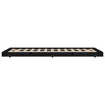 vidaXL Cadre de lit Noir 90x200 cm Bois de pin massif