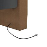 vidaXL Lit avec éclairage USB Marron Tissu 90x200 cm