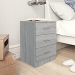 vidaXL Tables de chevet 2 Pièces Sonoma gris 38x35x56cm Bois d'ingénierie