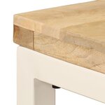 vidaXL Table de salle à manger 115x55x76 cm Bois de manguier et acier
