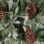 vidaXL Sapin de Noël avec pommes de pin Vert et blanc 150 cm PVC et PE