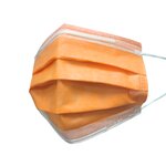 Lot de 50 Masques chirurgicaux Orange - Qualité médicale ISO 9001 & 13485