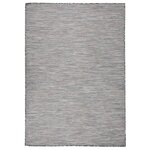 vidaXL Tapis à tissage plat d'extérieur 140x200 cm Marron et bleu