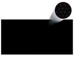 vidaXL Film solaire de piscine flottant PE 450x220 cm Noir et bleu