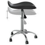 vidaXL Chaise pivotante de salle à manger Noir Similicuir