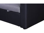 Canapé d'angle convertible/ réversible avec coffre "Alain" - 3 places - Gris / Noir