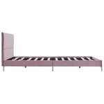 vidaXL Cadre de lit Rose Tissu 160 x 200 cm