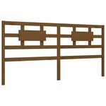 vidaXL Cadre de lit et tête de lit marron miel Super King bois massif