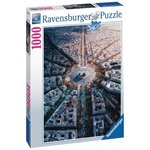 Puzzle 1000 pieces - paris vue d'en haut - ravensburger - puzzle adultes - des 14 ans