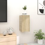 vidaXL Meubles TV muraux 2 Pièces Chêne sonoma 30 5x30x30 cm