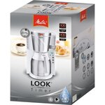 Melitta cafétiere look iv therm timer 1011-15 blanc/acier brossé