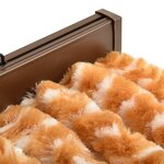 vidaXL Moustiquaire Ocre et blanc 90x220 cm Chenille