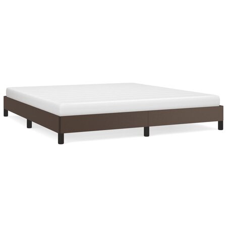 vidaXL Cadre de lit Marron 180x200 cm Similicuir