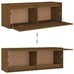 vidaXL Meubles TV 4 Pièces Marron miel Bois massif de pin