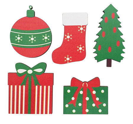 Embellissements Noël en bois Cadeaux de 2 à 3 5 cm