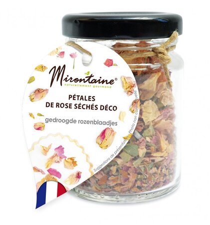 Pétales de rose séchées comestibles pour pâtisserie