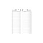 Agenda journalier Long 140 x 350 mm 1 jour / page Euros Cents Noir LECAS