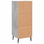 vidaXL Buffet Gris béton 34 5x34x90 cm Bois d'ingénierie
