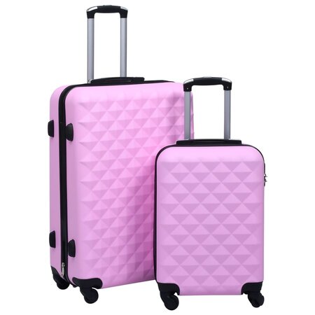 vidaXL Ensemble de valises rigides 2 Pièces Rose ABS