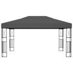 vidaXL Tonnelle avec guirlande lumineuse à LED 3x4 m Anthracite Tissu