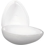 Oeuf creux en polystyrène 15 cm 2 hémisphères