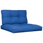 vidaXL Coussins de palette 2 Pièces bleu royal tissu