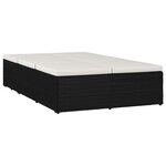 vidaXL Chaise longue convertible avec coussin Résine tressée Noir