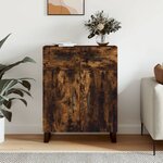 vidaXL Buffet chêne fumé 69 5x34x90 cm bois d'ingénierie