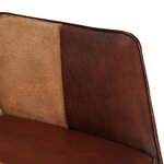 vidaXL Chaise à oreilles Marron Cuir véritable