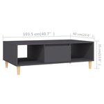 vidaXL Table basse Gris 103 5x60x35 cm Aggloméré