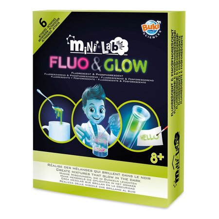 Mini lab fluo  and  glow - Coffret 6 experiences