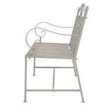 vidaXL Banc de jardin 115 cm Acier Gris