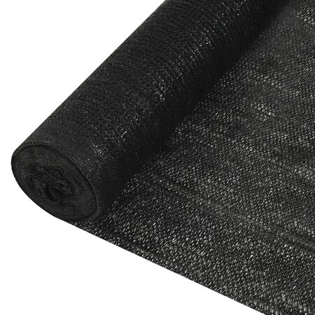 vidaXL Filet brise-vue Noir 3 6x10 m PEHD 195 g/m²
