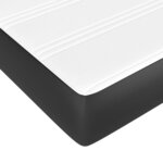 vidaXL Lit à sommier tapissier avec matelas Noir 200x200 cm Similicuir