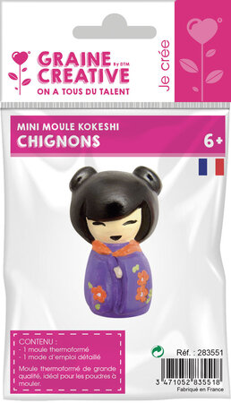 Moule thermoformé Kokeshi chignon