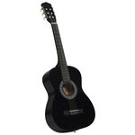 vidaXL Jeu de guitare classique pour débutants 8 Pièces Noir 3/4 36"