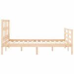vidaXL Cadre de lit avec tête de lit 140x200 cm bois massif